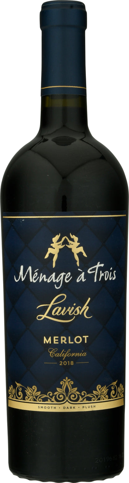 Menage A Trois Lavish California Merlot 750 ml Bottle