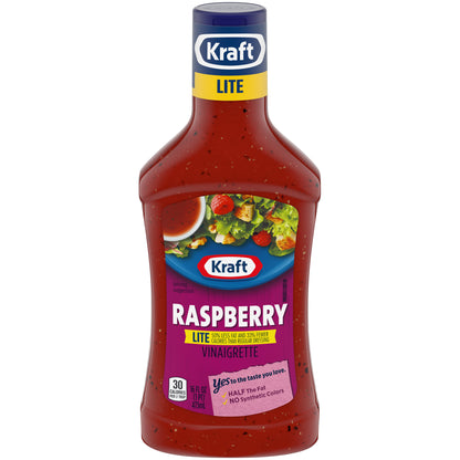 Kraft Raspberry Vinaigrette Lite Dressing, 16 fl oz Bottle