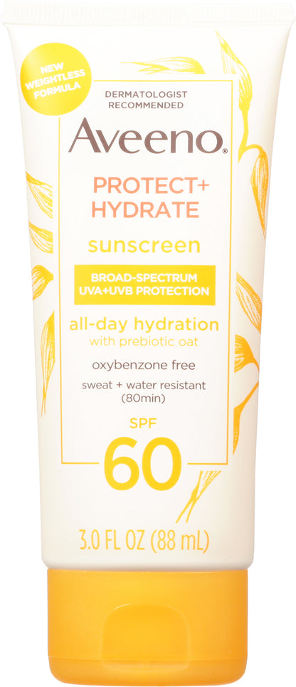Aveeno SPF 60 Protect + Hydrate Sunscreen 3.0 fl oz