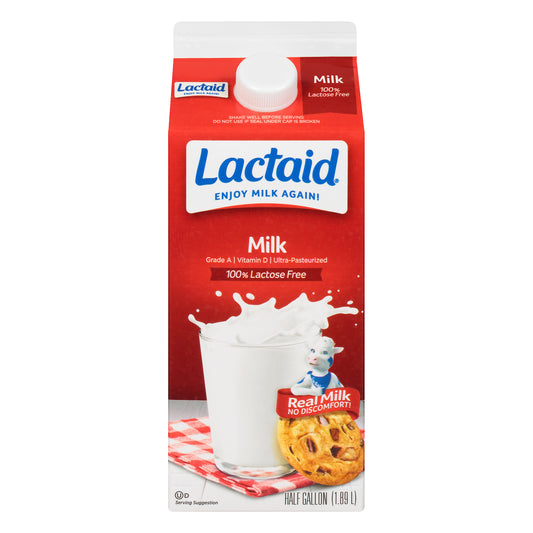 Lactaid® 100% Lactose Free Whole Milk 0.5 gal. Carton