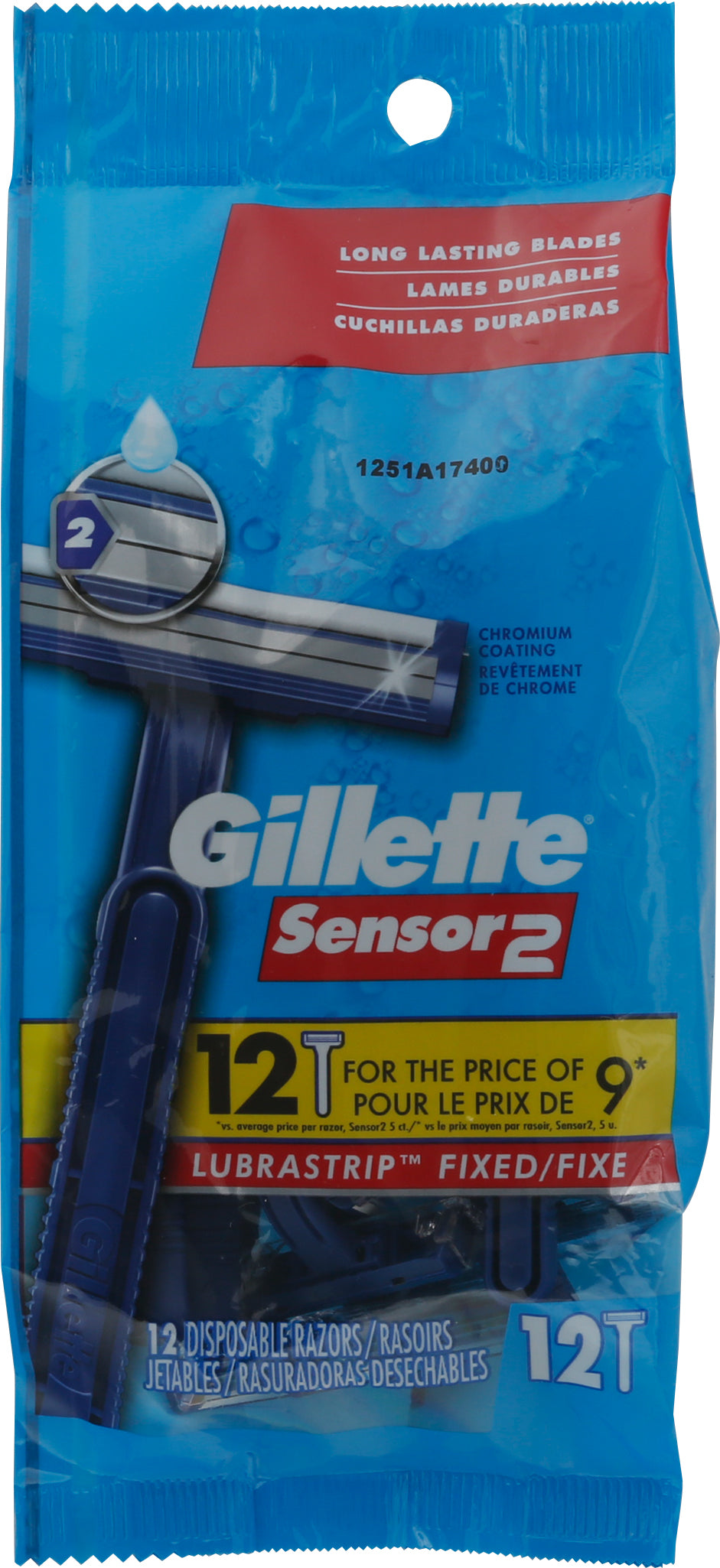 Gillette Sensor 2 Fixed Disposable Razors 12 ea