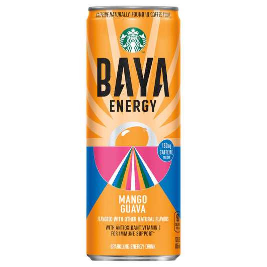 Starbucks Sparkling Energy Drink Baya Drink Mango Guava12 Fl Oz Can