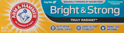 Arm & Hammer Truly Radiant Bright & Strong Crisp Mint Fluoride Anticavity Toothpaste 4.3 oz