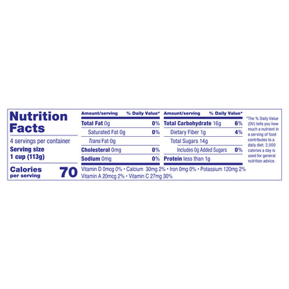DOLE® Fruit Bowls® Mandarin Oranges in 100% Fruit Juice 4 - 4 oz Cups