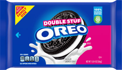 Oreo Family Size Double Stuff Chocolate Sandwich Cookies 20 oz