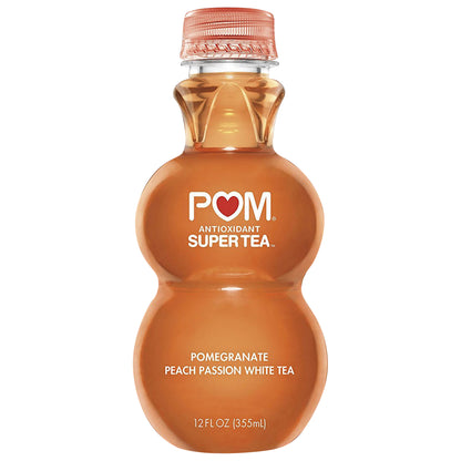 POM Antioxidant Super Tea Pomegranate Peach Passion White Tea 12 oz