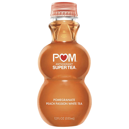 POM Antioxidant Super Tea Pomegranate Peach Passion White Tea 12 oz