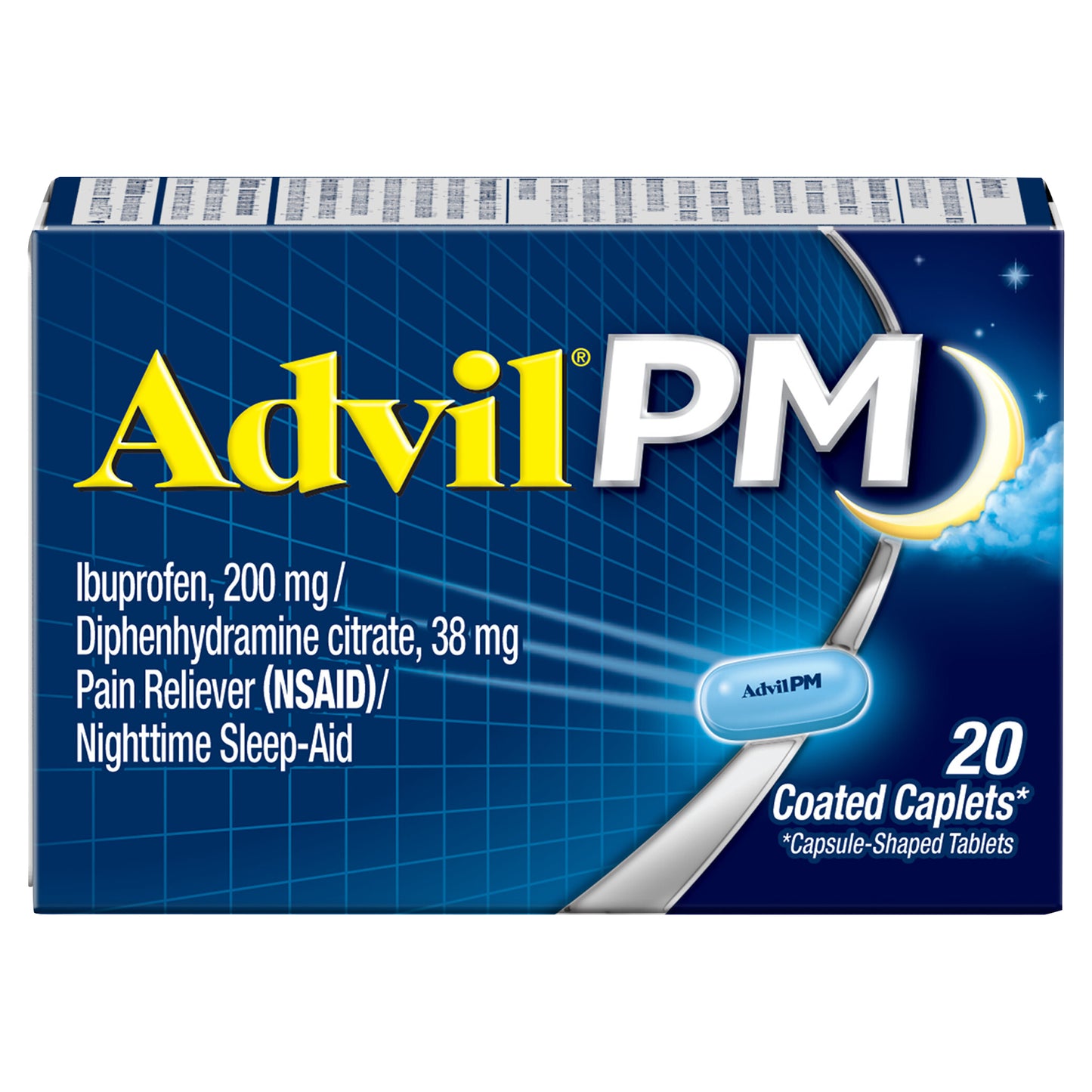 Advil PM Pain Reliever and Nighttime Sleep Aid, Ibuprofen for Pain Relief and Diphenhydramine Citrat