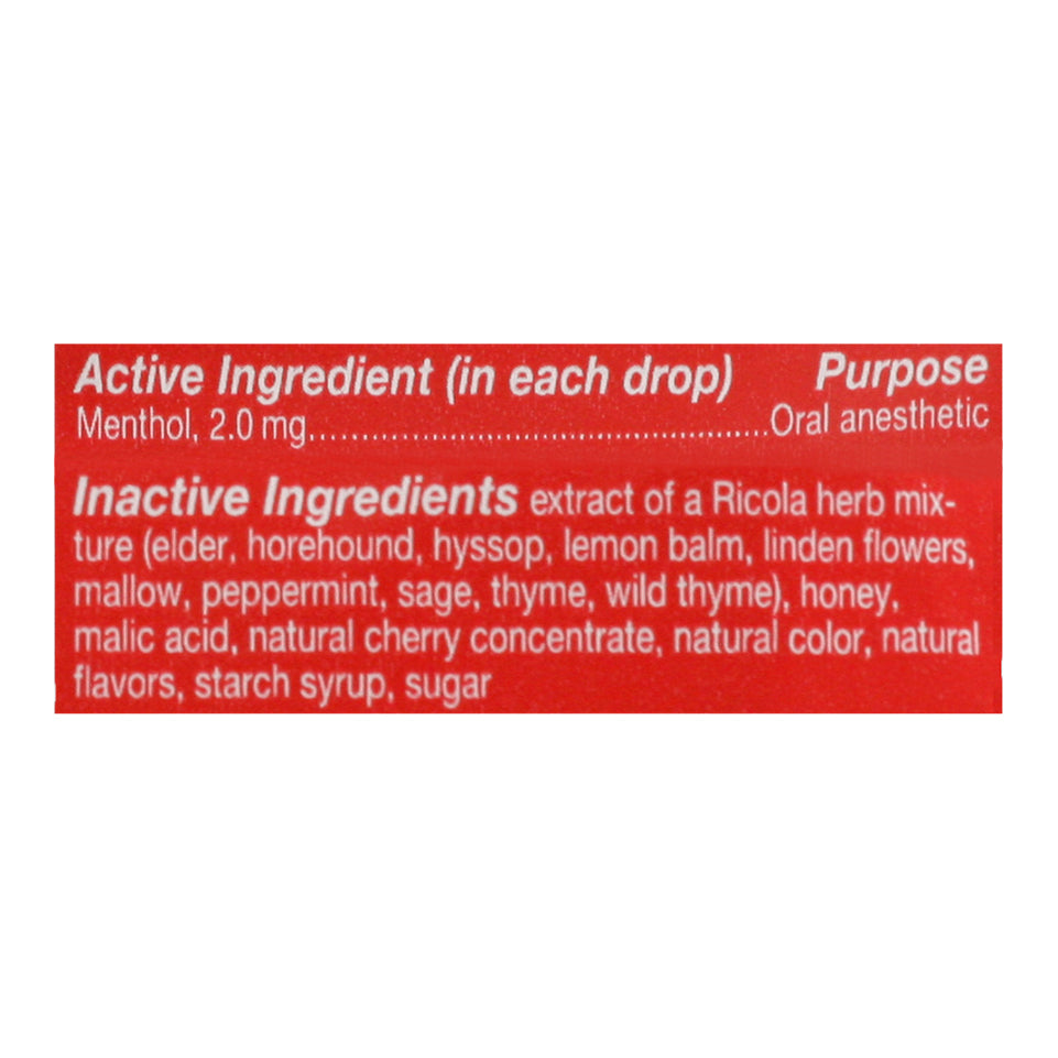 Ricola Cherry Honey Herb Throat Drops 24 ea