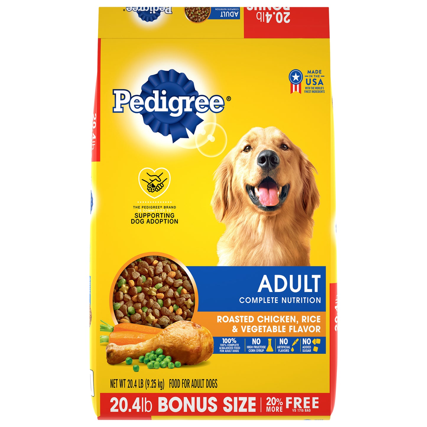 Pedigree Complete Nutrition Roasted Chicken, Rice & Vegetable Flavor Food For Adult Dogs