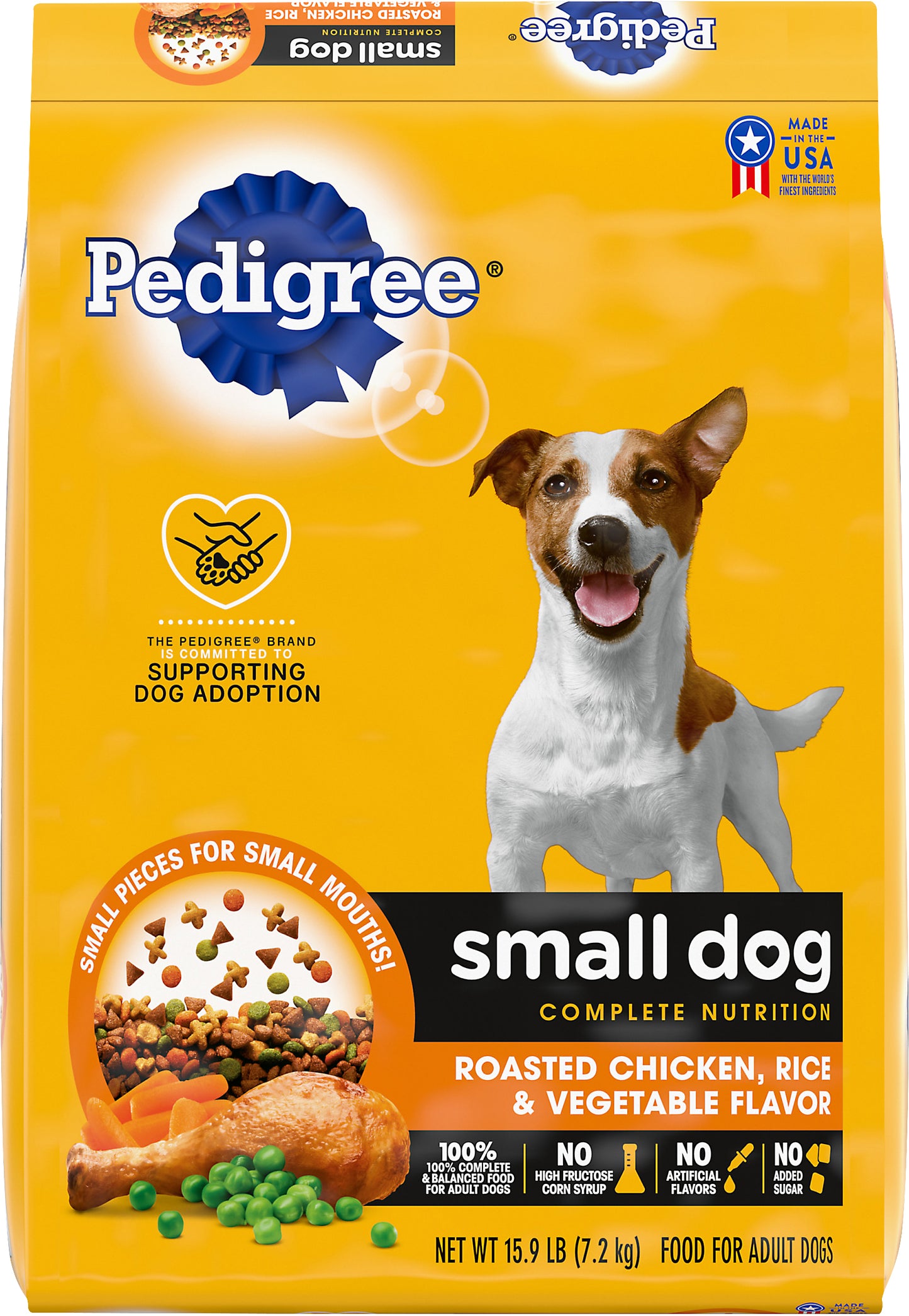 Pedigree Complete Nutrition Small Dog Roasted Chicken, Rice & Vegetable For Adult Dogs
