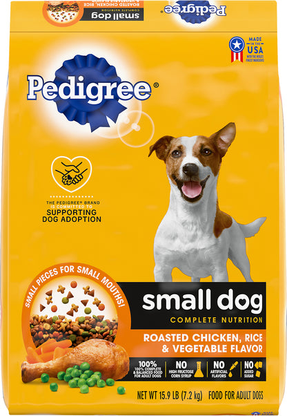 Pedigree Complete Nutrition Small Dog Roasted Chicken, Rice & Vegetable For Adult Dogs