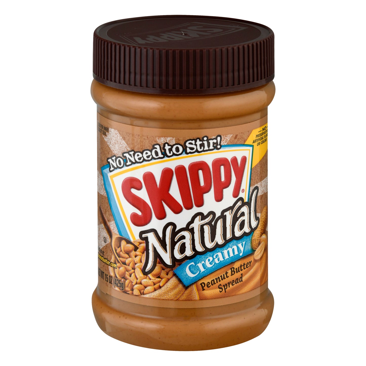 Skippy Natural Creamy Peanut Butter Spread 15 oz