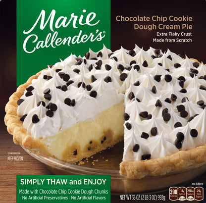 Marie Callender's Chocolate Chip Cookie Dough Cream Pie 35 oz