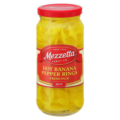 Mezzetta Fresh Pack Hot Banana Pepper Rings 16 fl oz