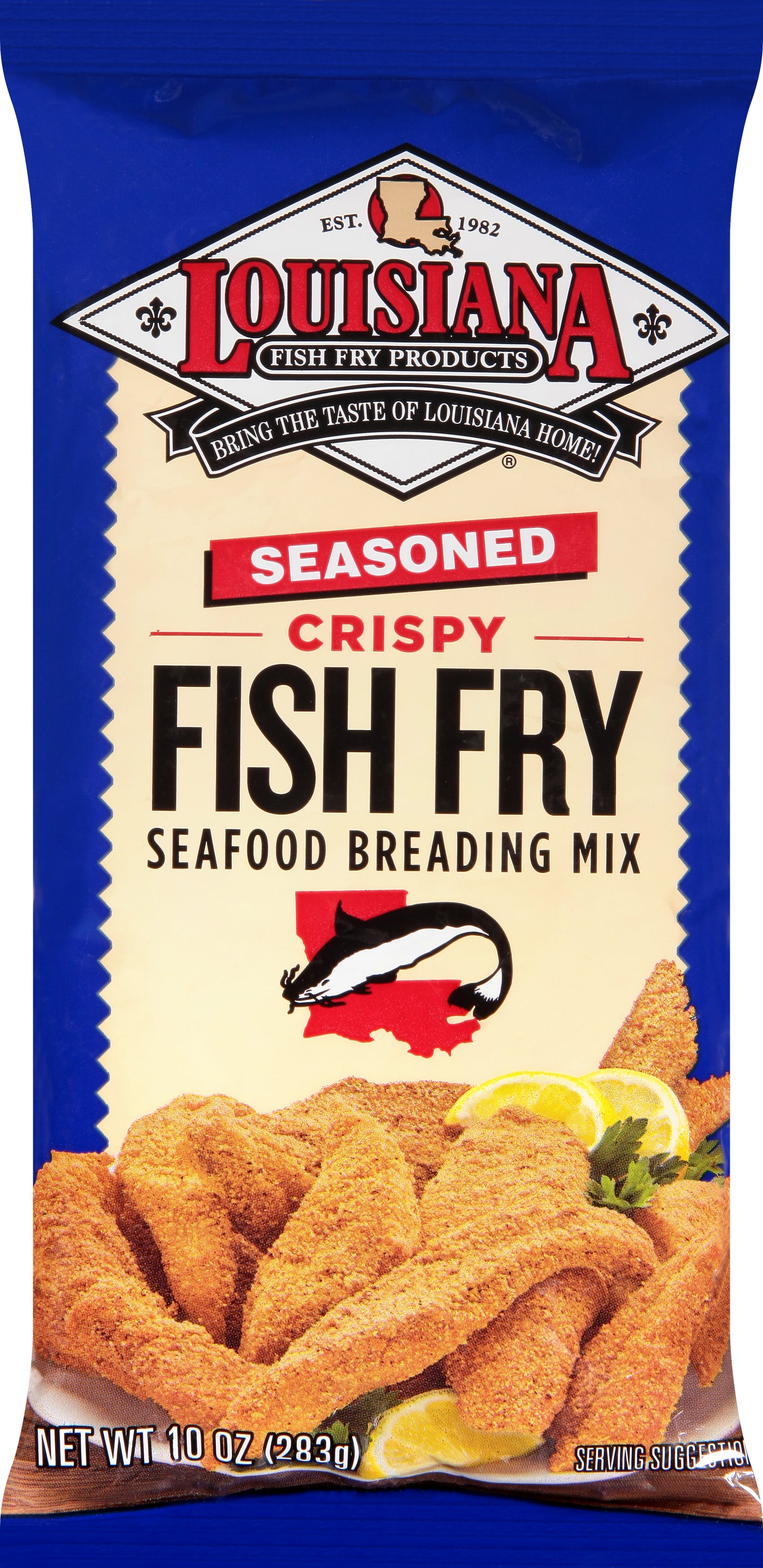 Louisiana Fish Fry Products Seasoned Fish Fry Seafood Breading Mix 10 oz