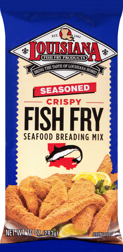 Louisiana Fish Fry Products Seasoned Fish Fry Seafood Breading Mix 10 oz