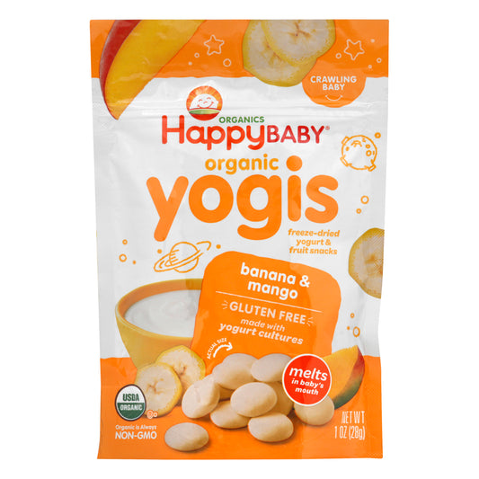 HappyBaby Organic Banana & Mango Yogis 1 oz