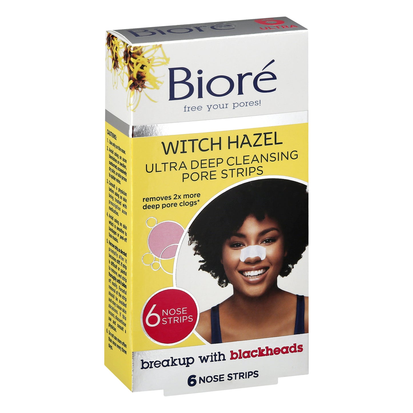 Biore Witch Hazel Ultra Deep Cleansing Pore Strips 6 ea