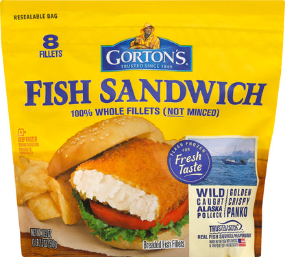 Gorton's Fish Sandwich Fish Sandwich Fish Fillets 8 ea