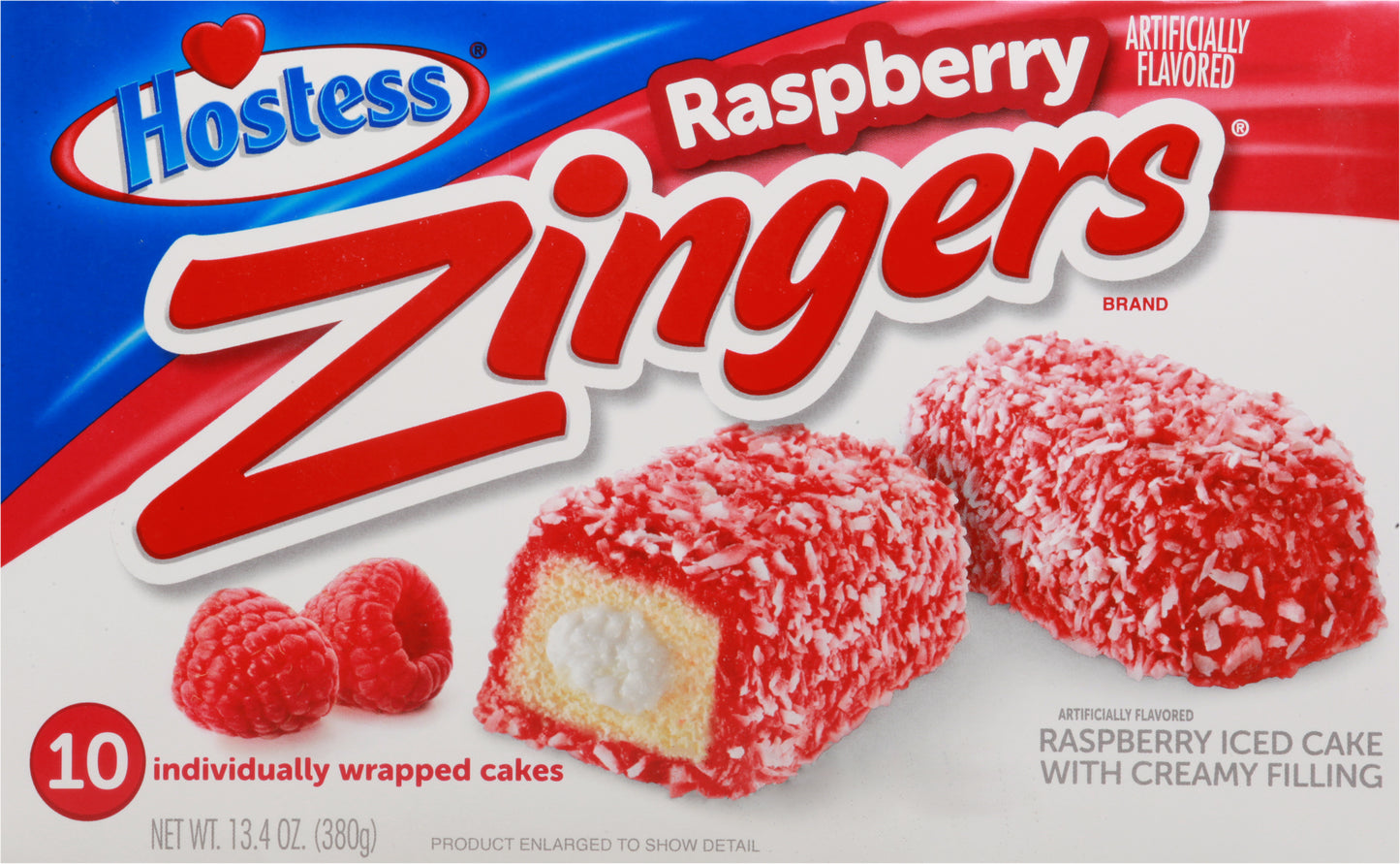 Hostess Zingers Raspberry Iced Cake 10 ea