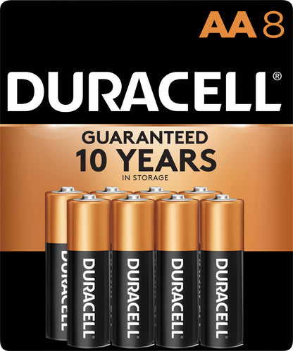 Duracell 8 Pack AA Alkaline Batteries 8 ea
