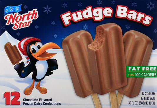 North Star Chocolate Flavored Fudge Bars 12 ea