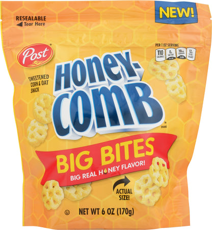 Honey-Comb Big Bites Sweetened Honey Corn & Oat Snack 6 oz
