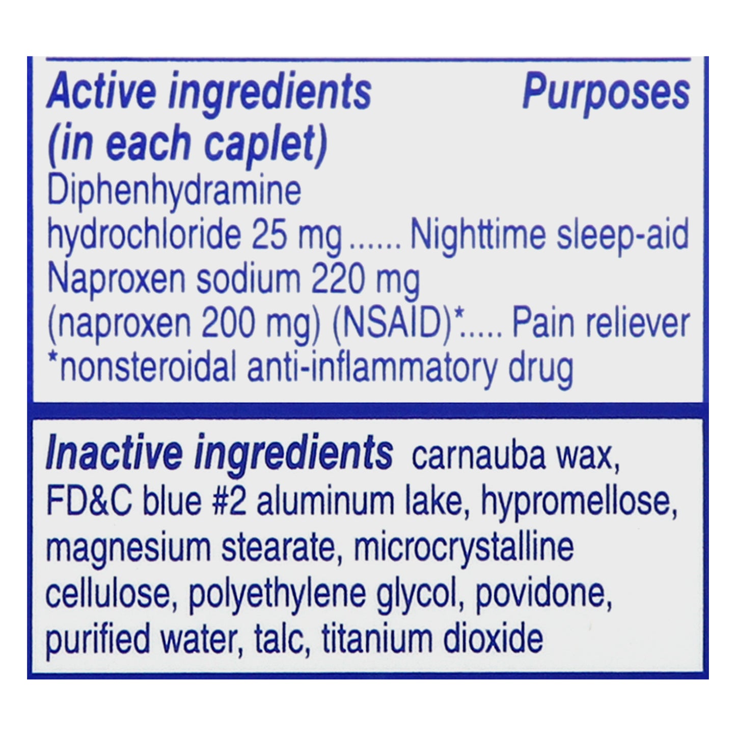Aleve PM Caplets 220 mg Pain Reliever/Nighttime Sleep-Aid 20 Caplets
