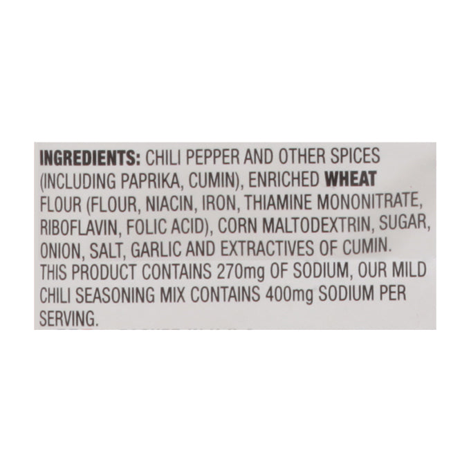 Mccormick Mild Chili Seasoning Mix 1.25 oz Envelope