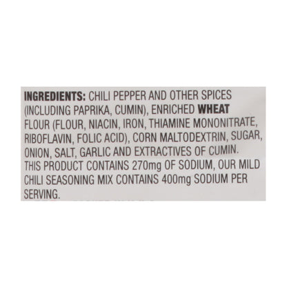 Mccormick Mild Chili Seasoning Mix 1.25 oz Envelope
