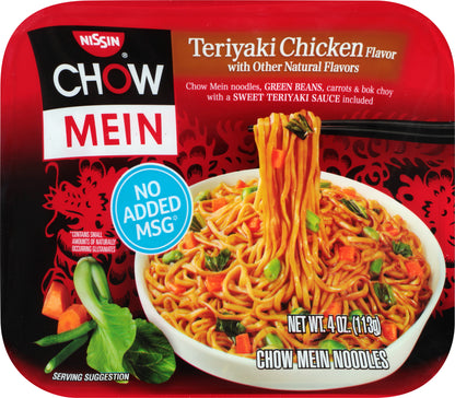 Nissin Teriyaki Chicken Flavor Chow Mein Noodles 4 oz