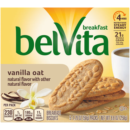 belVita Vanilla Oat Breakfast Biscuits 5-1.76 oz. Packs