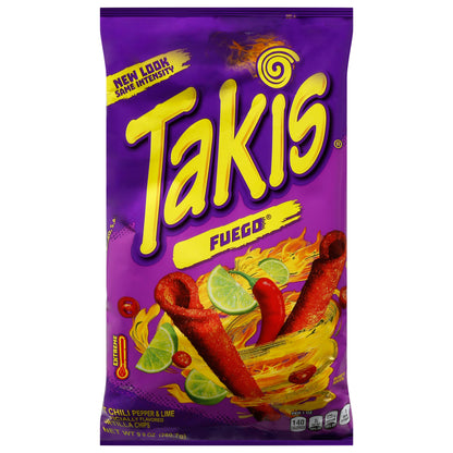 Takis Fuego Hot Chili Pepper & Lime Tortilla Chips 9.9 oz