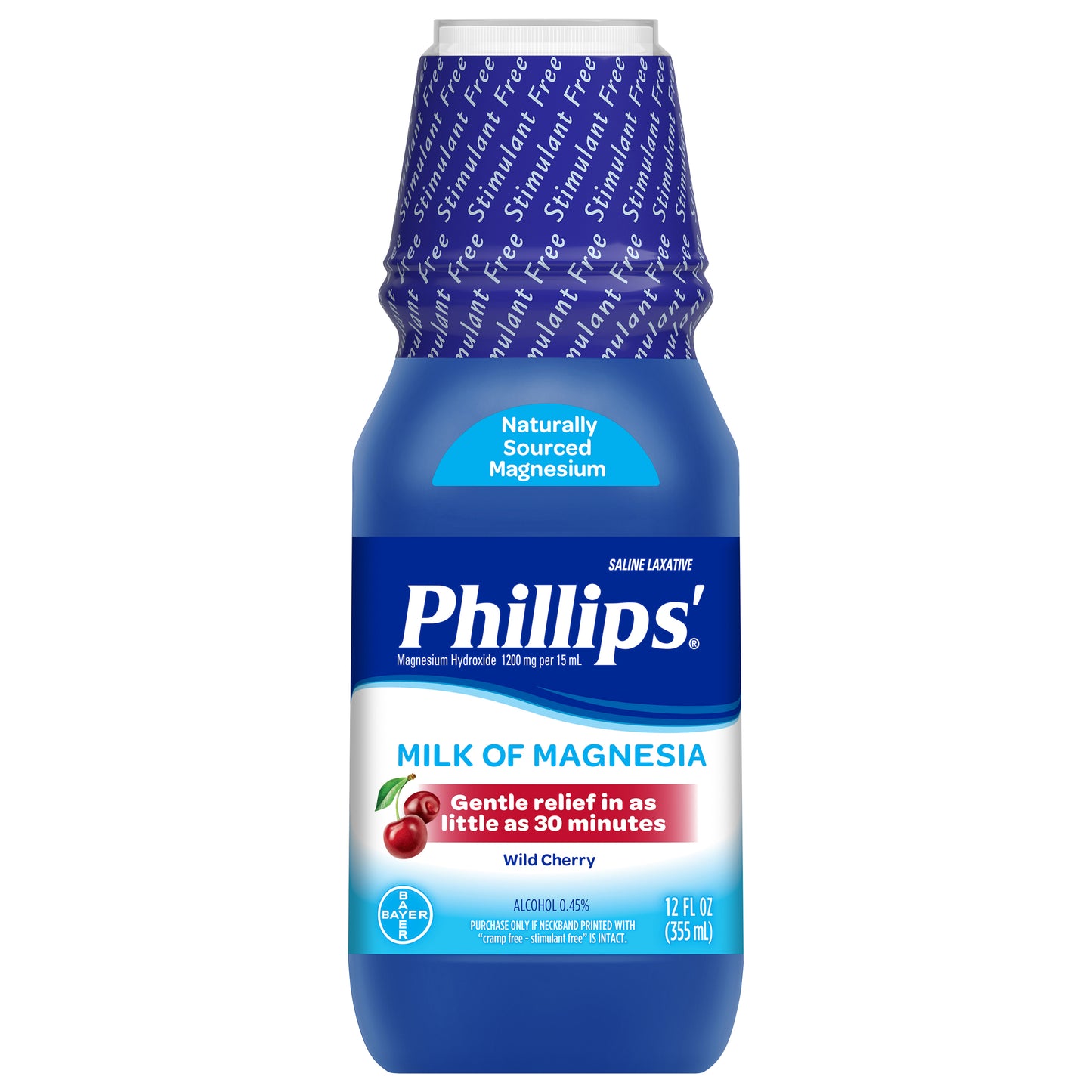Phillips' Milk Of Magnesia Wild Cherry Saline Laxative 12 oz Bottle