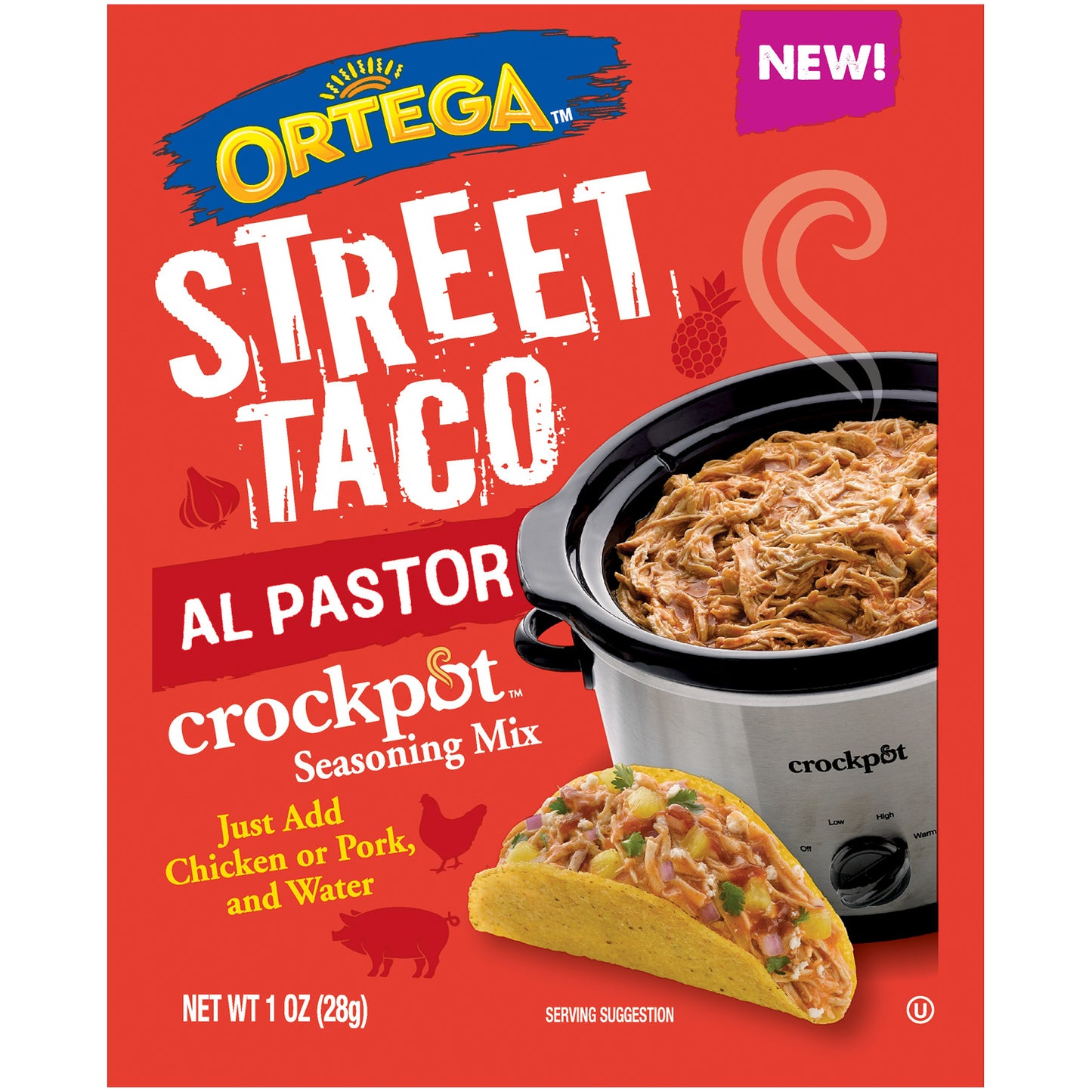 Ortega™ Street Taco Al Pastor Crockpot™ Seasoning Mix 1 oz. Packet