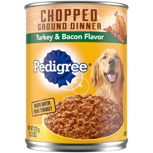 Pedigree® Chopped Ground Dinner Turkey & Bacon Flavor Dog Food 13.2 oz. Can
