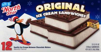 North Star Ice Cream Sandwiches 12 ea