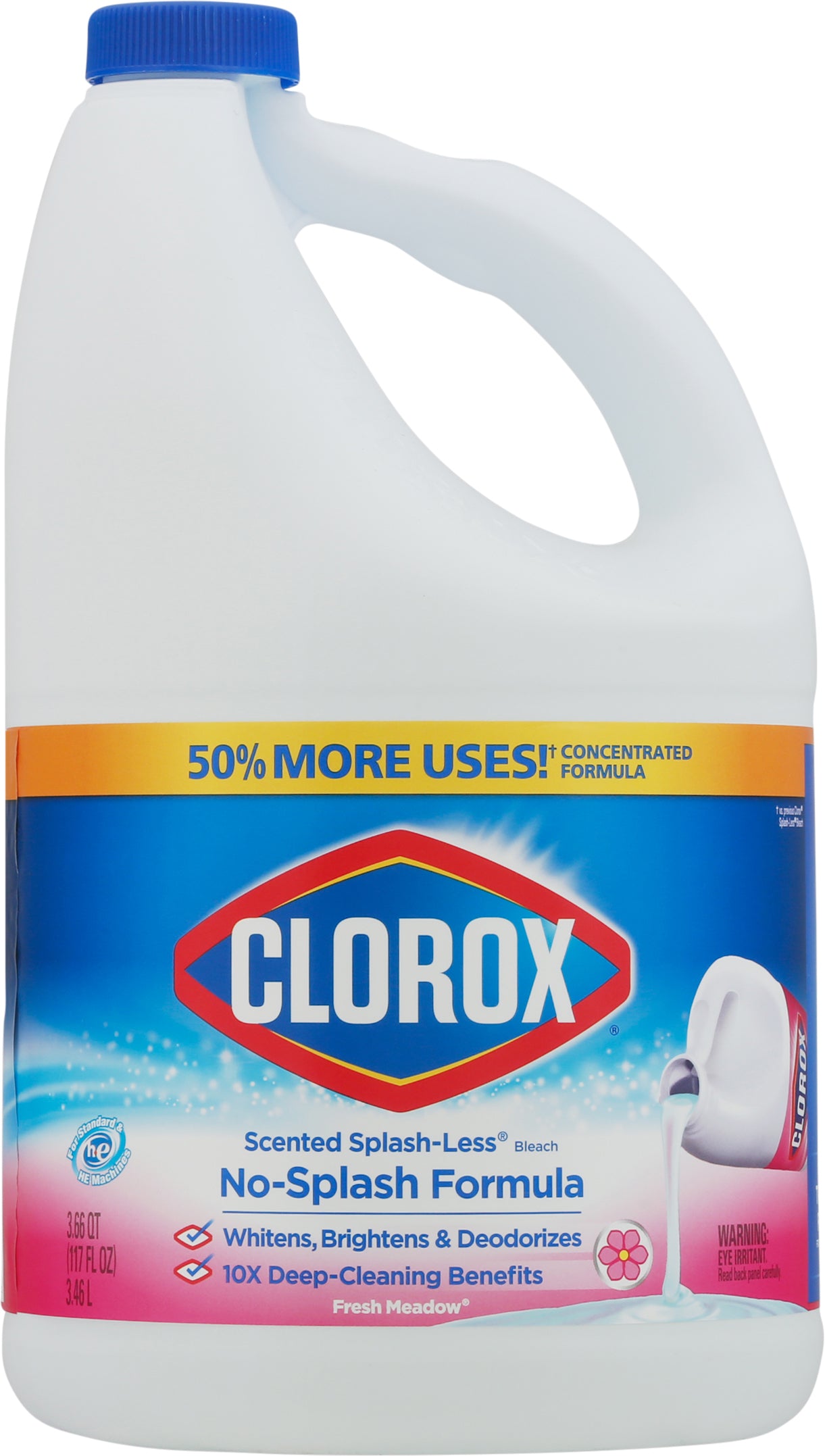 Clorox Scented Splash-Less Fresh Meadow Bleach 3.66 qt
