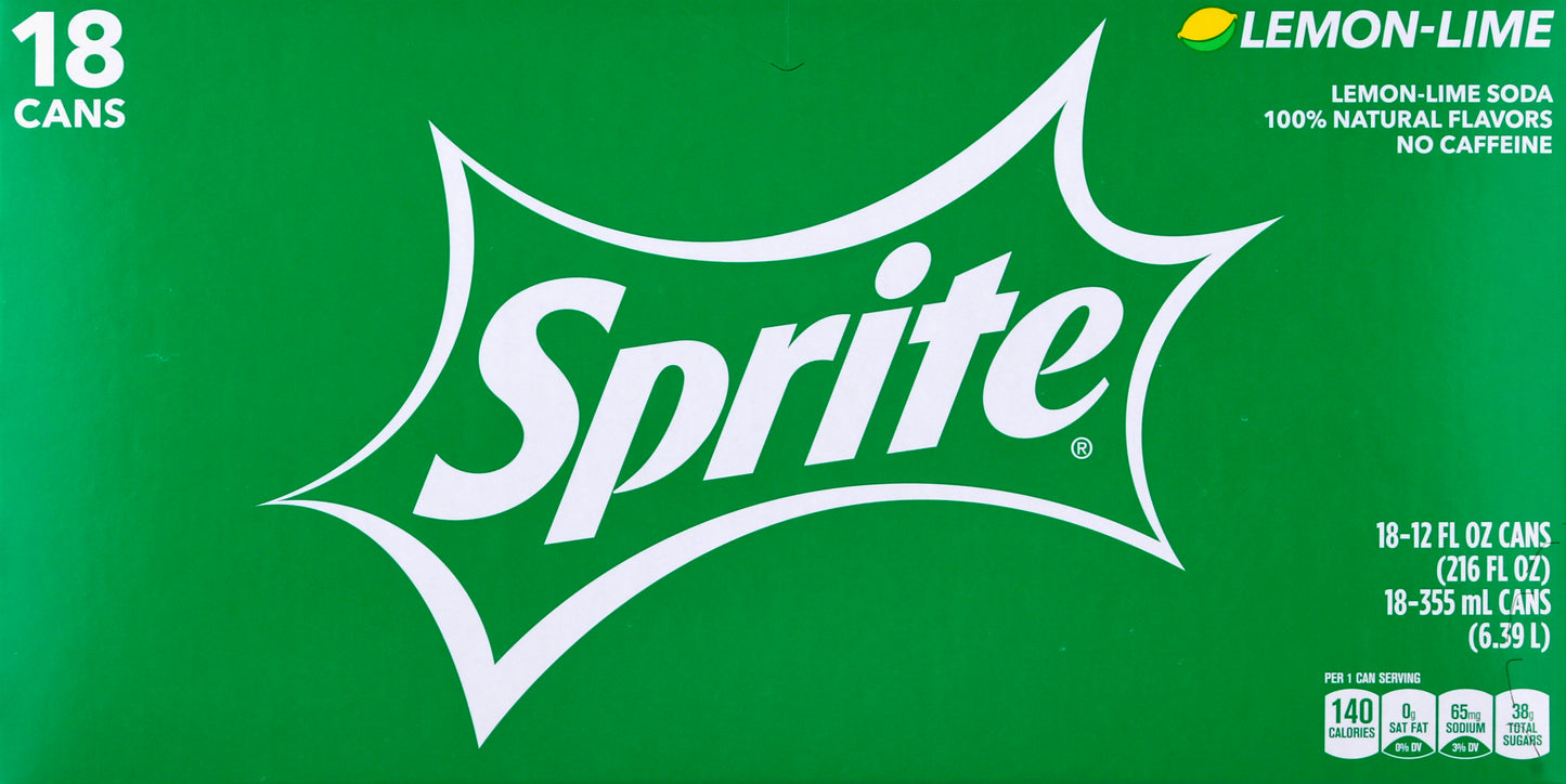 Sprite Lemon-Lime Soda 18 ea