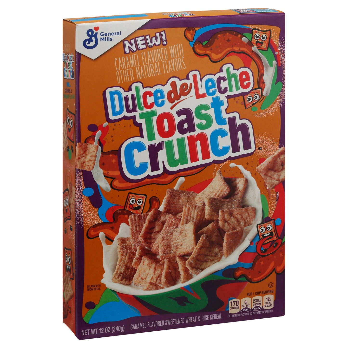 Dulce de Leche Toast Crunch Caramel Flavored Cereal 12 oz