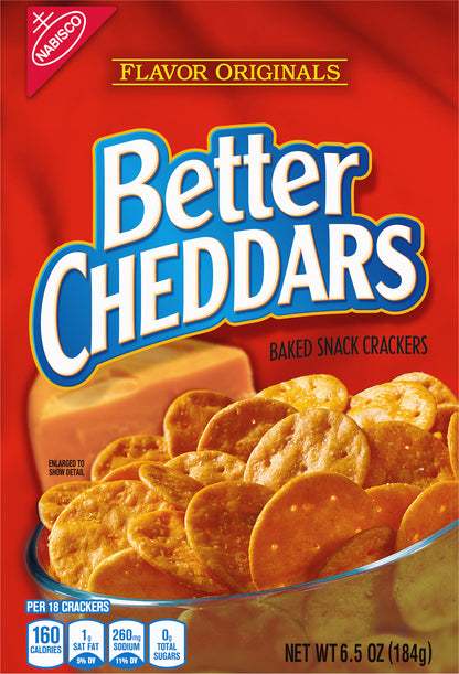 MONDELEZ GLOBAL LLC (SNACKS US) Nabisco Better Cheddars Carton Dieline Change 670317 6.5 OZ English