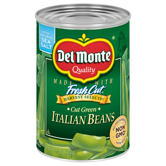 Del Monte Fresh Cut Harvest Select Cut Green Italian Beans 14.5 oz Can