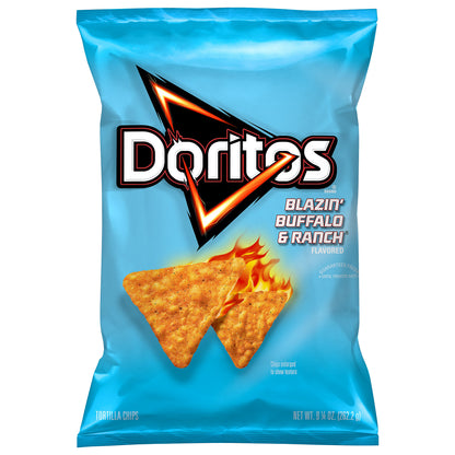 Doritos Tortilla Chips Blazin’ Buffalo & Ranch Flavored 9.25 Oz