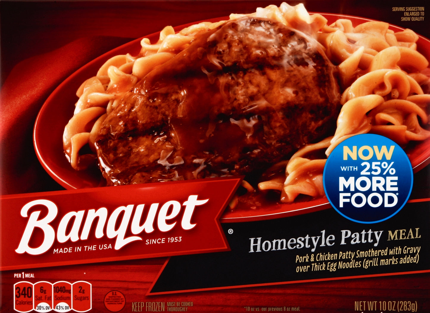 Banquet Homestyle Patty Meal 10 oz