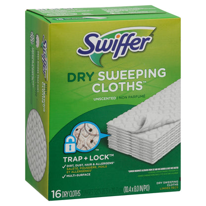 Swiffer Unscented Dry Sweeping Cloths 16 ea