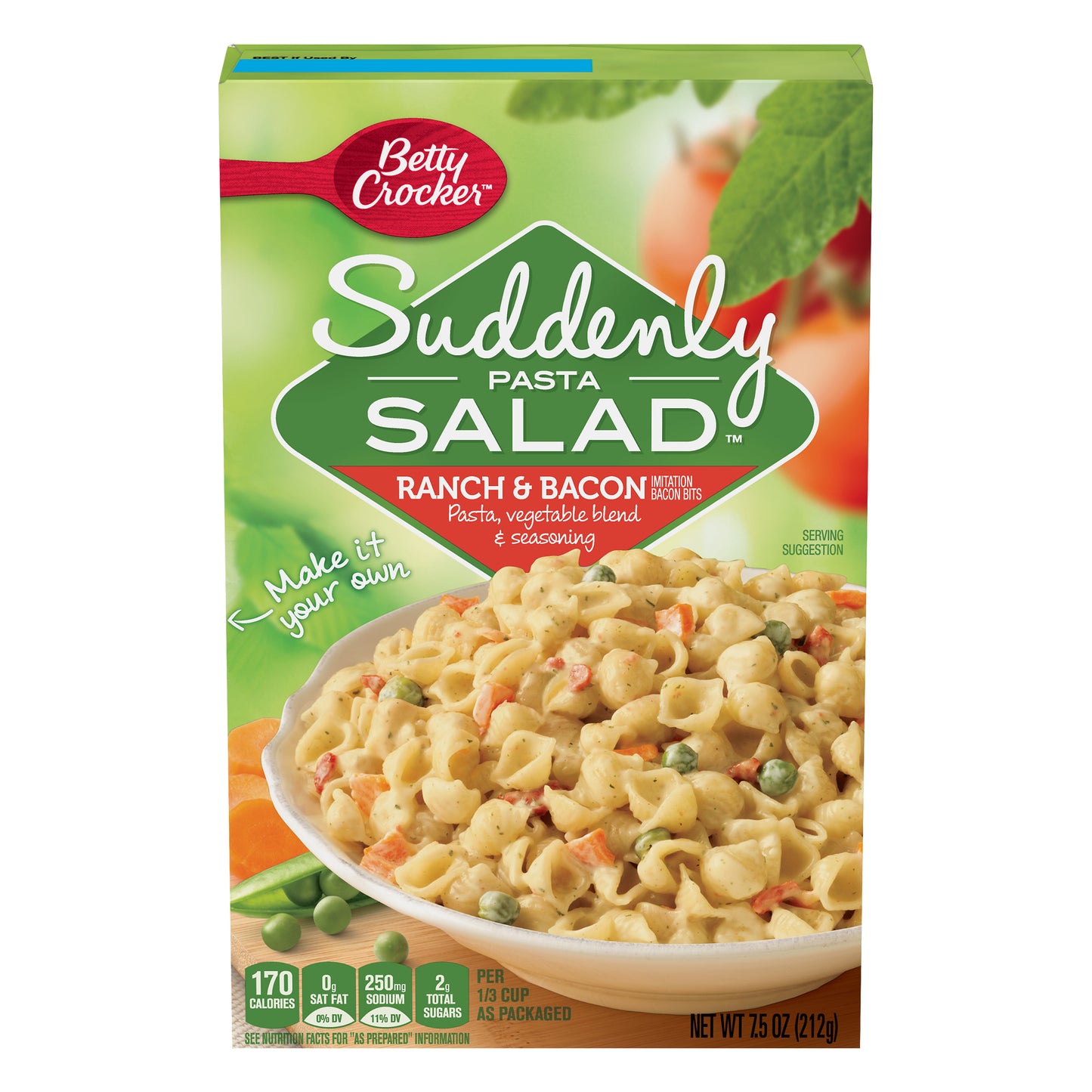 Betty Crocker Suddenly Pasta Salad Ranch & Bacon Pasta Salad 7.5 oz