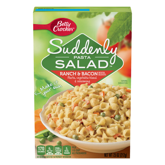 Betty Crocker Suddenly Pasta Salad Ranch & Bacon Pasta Salad 7.5 oz
