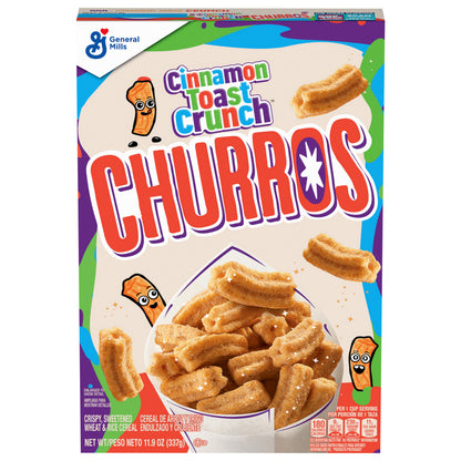 Cinnamon Toast Crunch Churros, Breakfast Cereal, Cinnamon Sugar, 11.9 oz