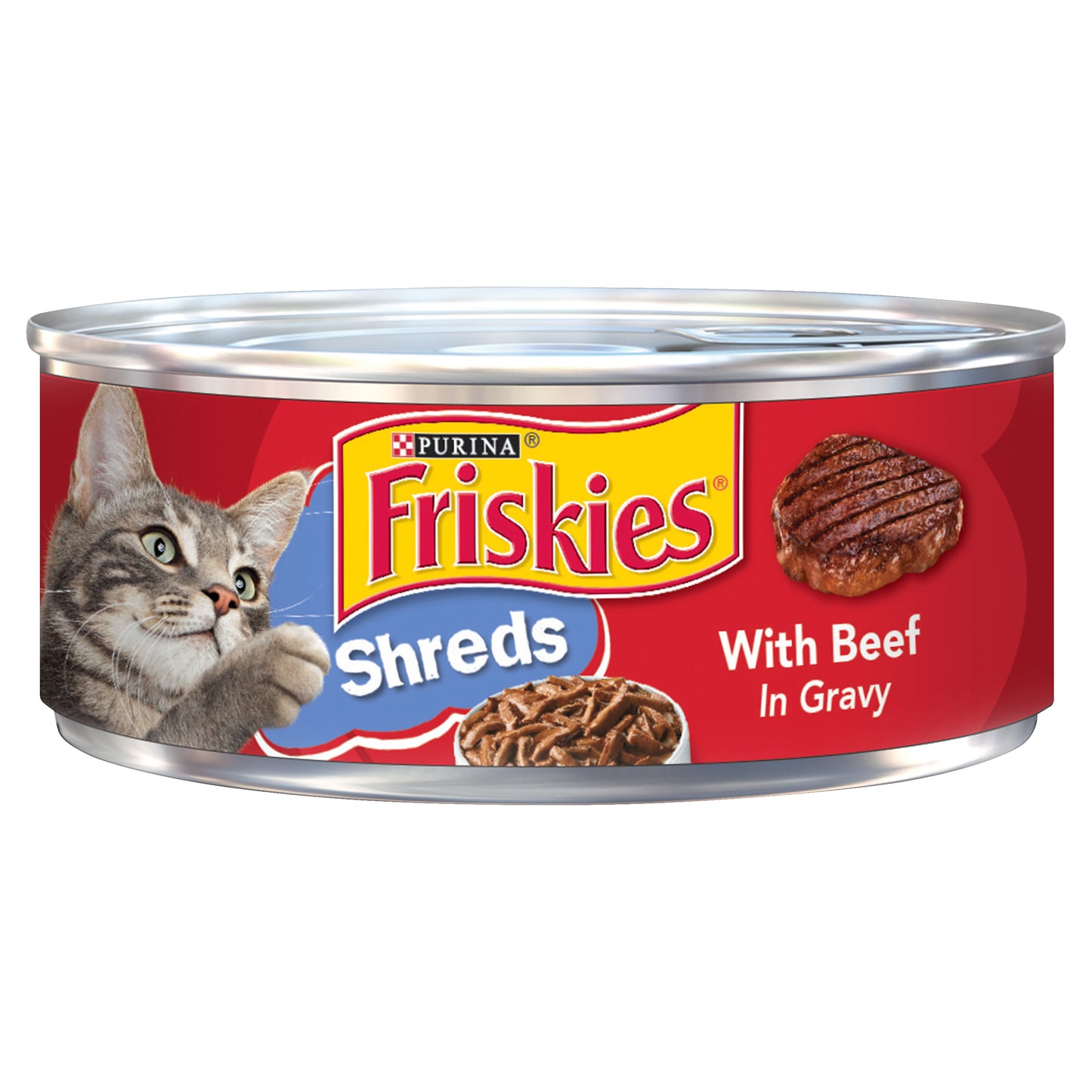 Purina Friskies Gravy Wet Cat Food, Shreds With Beef in Gravy - 5.5 oz. Can